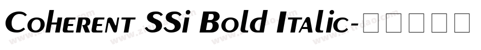 Coherent SSi Bold Italic字体转换